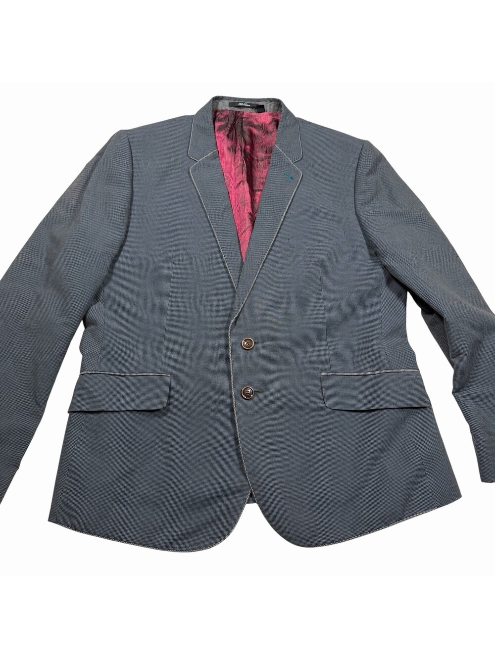 Ted Baker London Men's Micro Houndstooth Blazer with Contrast Lining Size 6